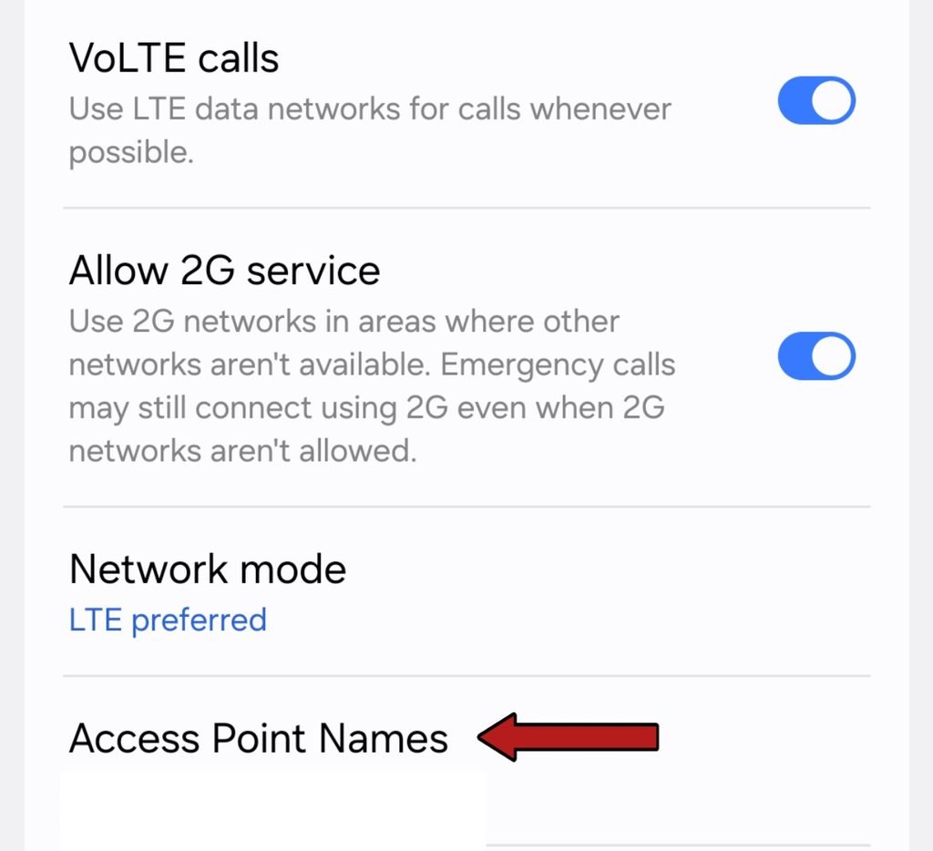 Update Access Point Name (APN) eSIM Network Not Available