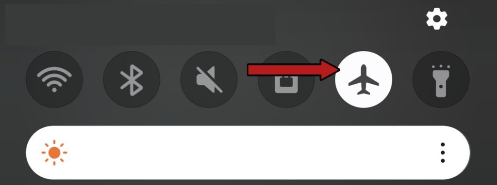 Airplane Mode From Quick panel For the issue solve when eSIM Network Not Available