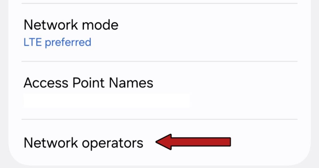 Switch to Manual Network Selection network Selection