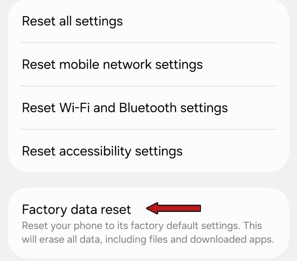 Reset Network settings for solve issues eSIM Network Not Available